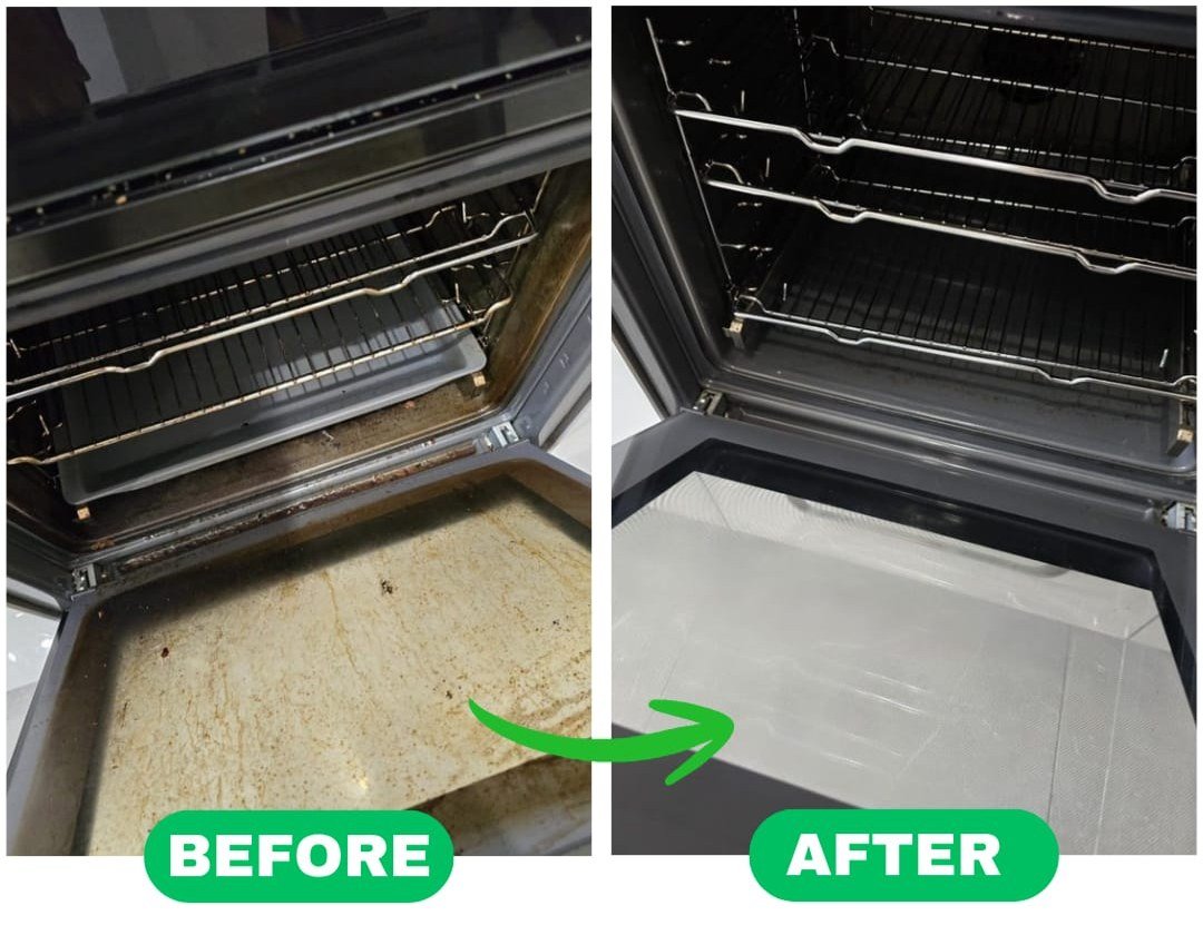 Oven deep clean: before and after by FreshEnd